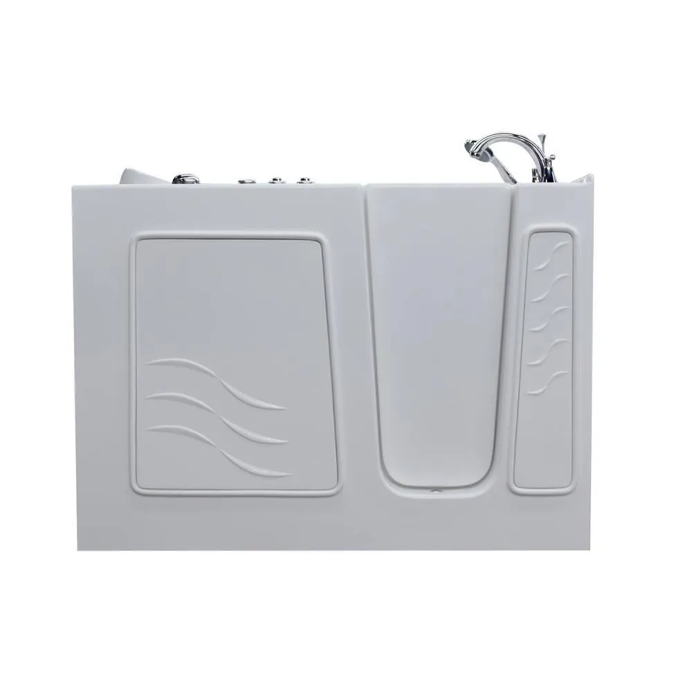 Universal Tubs 52.8 in. Walk-In Whirlpool Bathtub in White with 1.28 GPF Single Flush Toilet, photo 5 of 8
