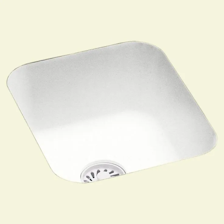 Undermount Solid Surface 13.4 in. 0-Hole Single Bowl Bar Sink in Black Galaxy, photo 4 of 11
