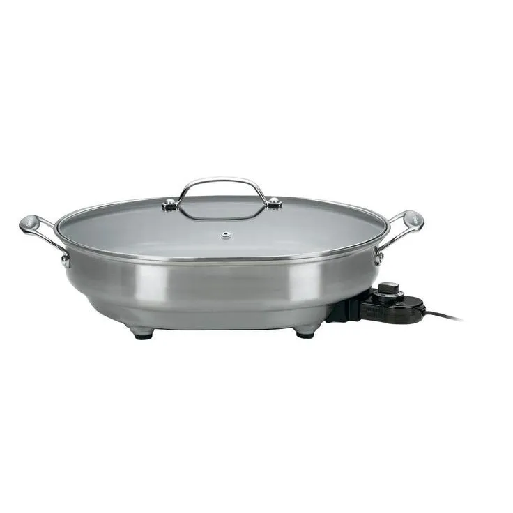 Cuisinart 12 in. x 15 in. Stainless Steel Non-Stick Electric Skillet, photo 2 of 2