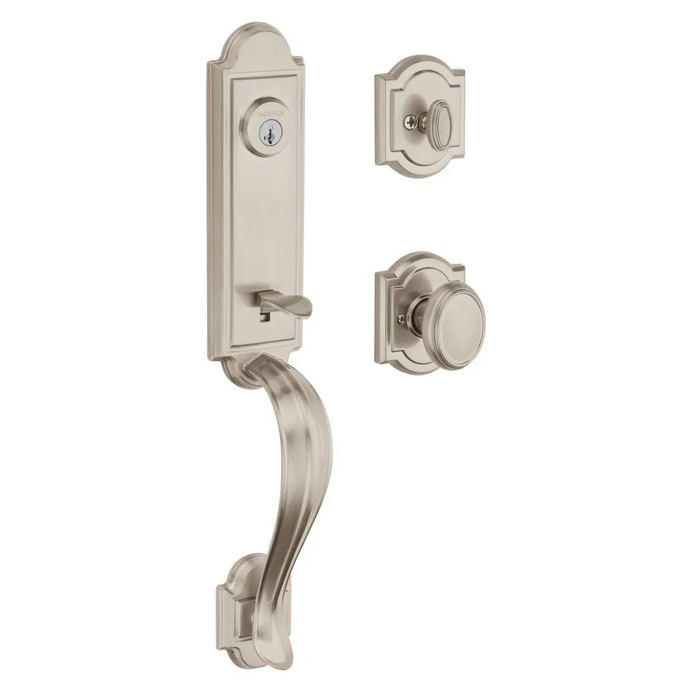 Prestige Avendale Single Cylinder Lifetime Polished Brass Door Handleset with Alcott Door Knob feat SmartKey Security, photo 11 of 11