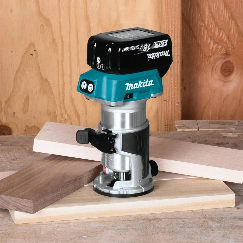 5.0 Ah 18-Volt LXT Lithium-Ion Brushless Cordless Compact Router Kit with Bonus Cordless Jig Saw, photo 11 of 14
