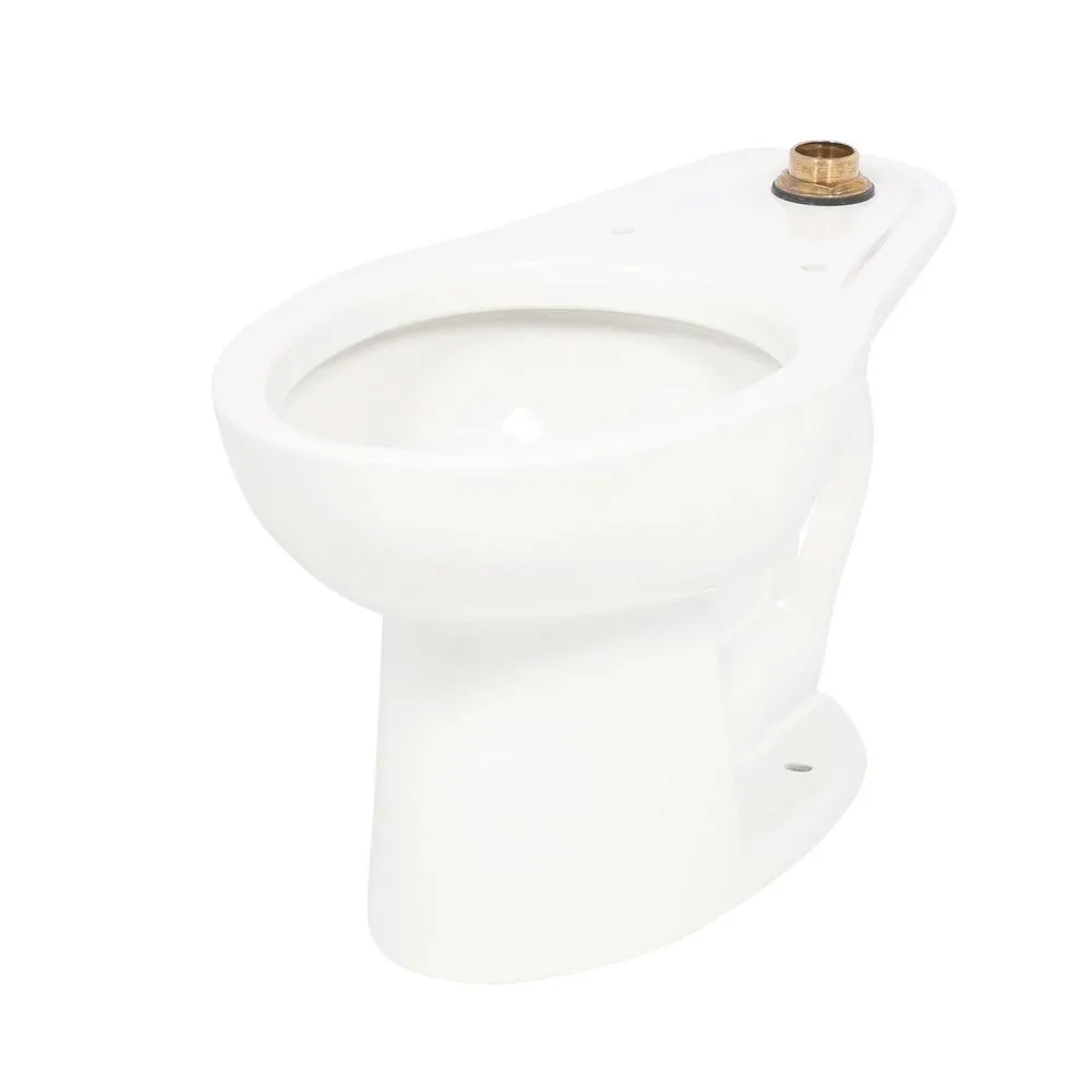 Madera 1.1-1.6 GPF Universal Flushometer Elongated Toilet Bowl Only with EverClean in White, photo 5 of 5