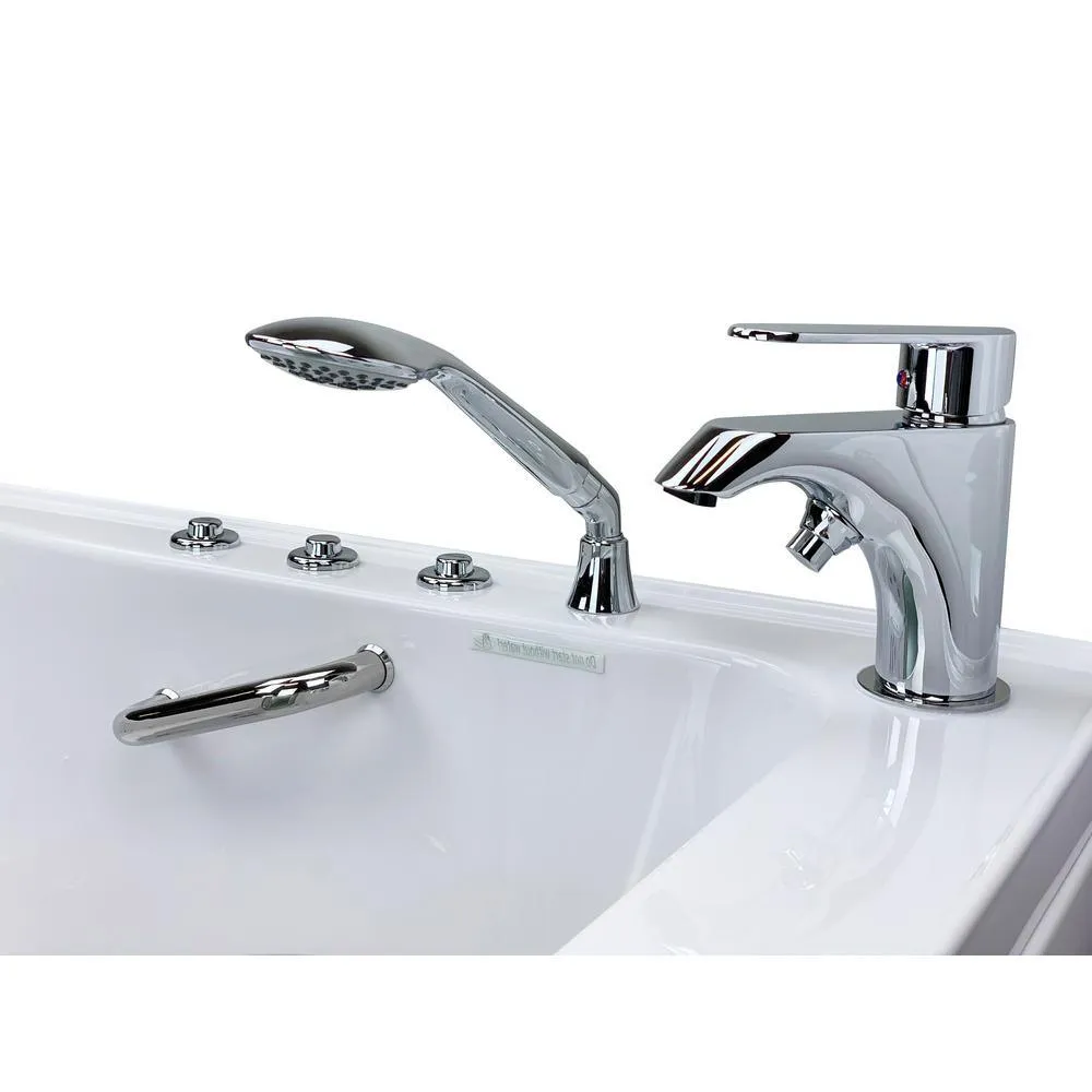 Ella Royal 52 in. Acrylic Walk-In Air Bath and Whirlpool Bathtub in White, RH Door, Fast Fill Faucet, Heated Seat, Dual Drain, photo 8 of 11