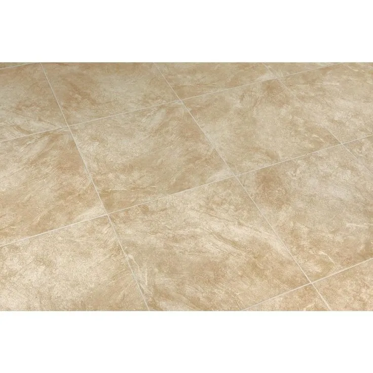 TrafficMaster Portland Stone Beige 18 in. x 18 in. Glazed Ceramic Floor and Wall Tile (17.44 sq. ft. / case), photo 5 of 8