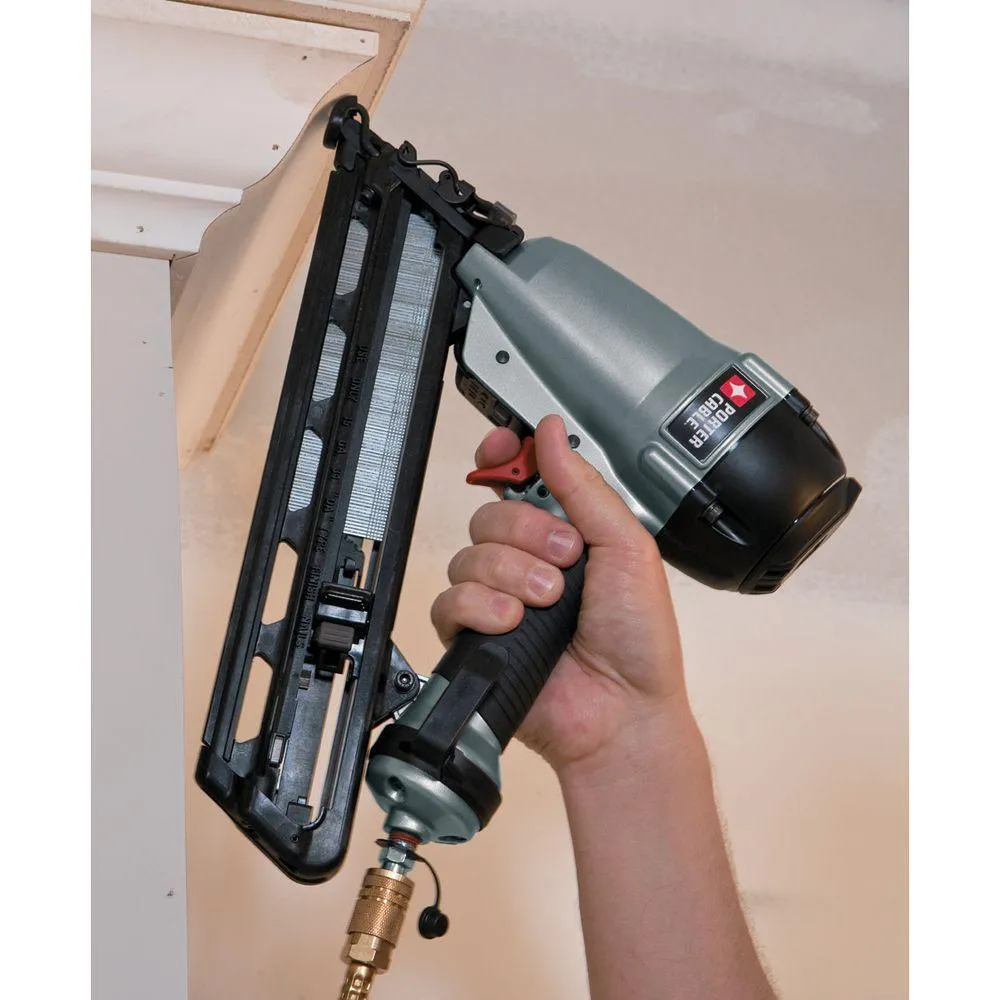 PORTER-CABLE 15-Gauge Pneumatic 2-1/2 in. Angled Finish Nailer Kit with Bonus 18-Gauge Brad Nailer Kit, photo 2 of 15