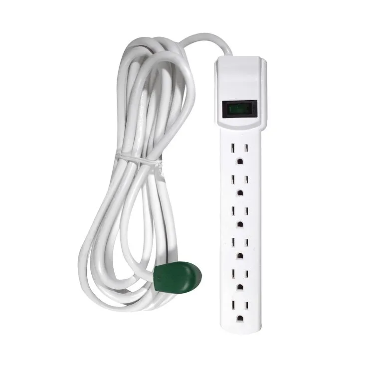 GoGreen Power 16103M-12 6-Outlet Surge Protector, 12' Cord, White, photo 2 of 3