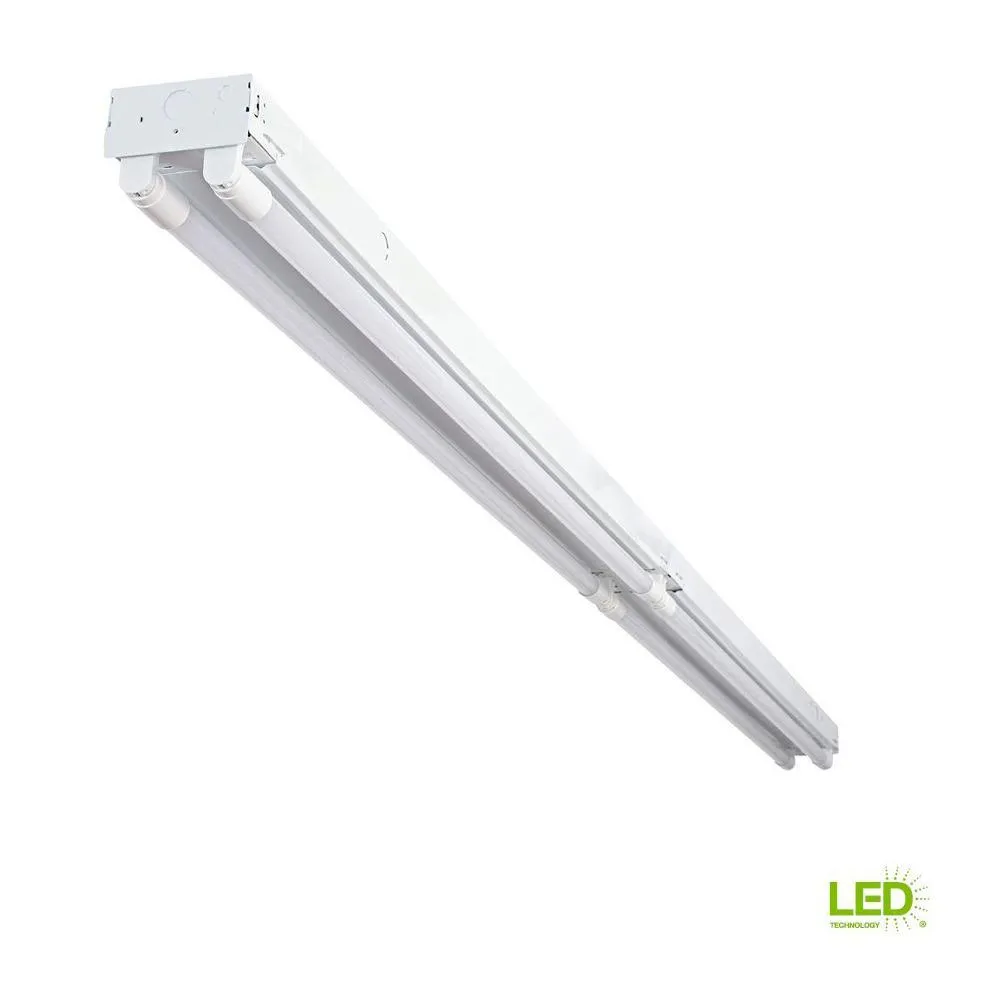 8 ft. 4-Light T8 Industrial LED White Strip Light with 1800 Lumen DLC Flex Tubes 3500K, photo 6 of 6