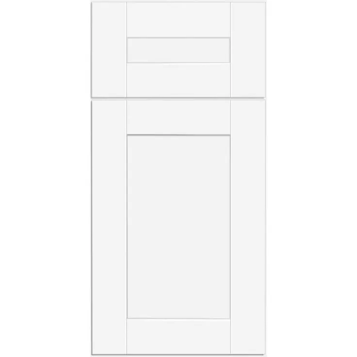 Home Decorators Collection Winchester Light Vespar White Thermofoil Plywood Shaker Stock Semi-Custom Base Kitchen Cabinet 24 in. W x 21 in. D, photo 7 of 7
