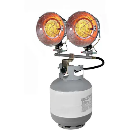Double Burner 30,000 BTU Radiant Tank Top Propane Portable Heater