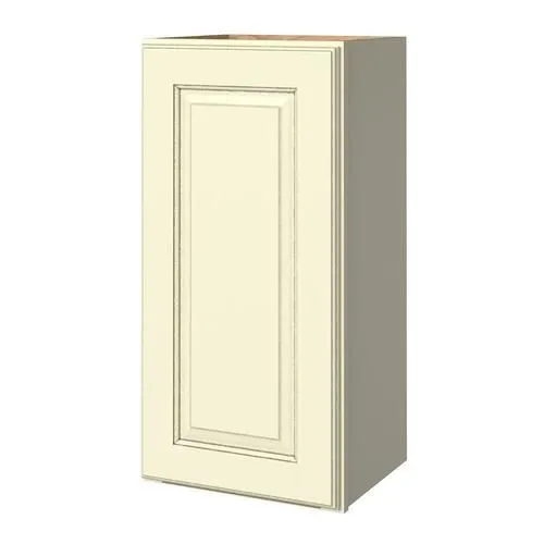 allen + roth Annscroft 15-in W x 36.125-in H x 12-in D Hazelnut Maple Door Wall Semi-Custom Cabinet, photo 3 of 6