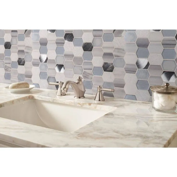 MSI Harlow Picket 11.5 in. x 12.4 in. x 8 mm Textured Multi-Surface Mesh-Mounted Mosaic Tile (9.90 sq. ft. / case), photo 5 of 8