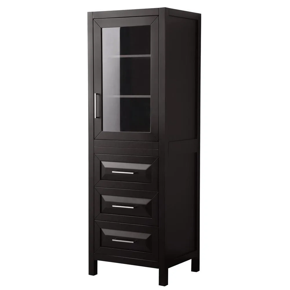 Daria 24 in. W x 71-1/4 in. H x 20 in. D Bathroom Linen Storage Tower Cabinet in White, photo 5 of 6