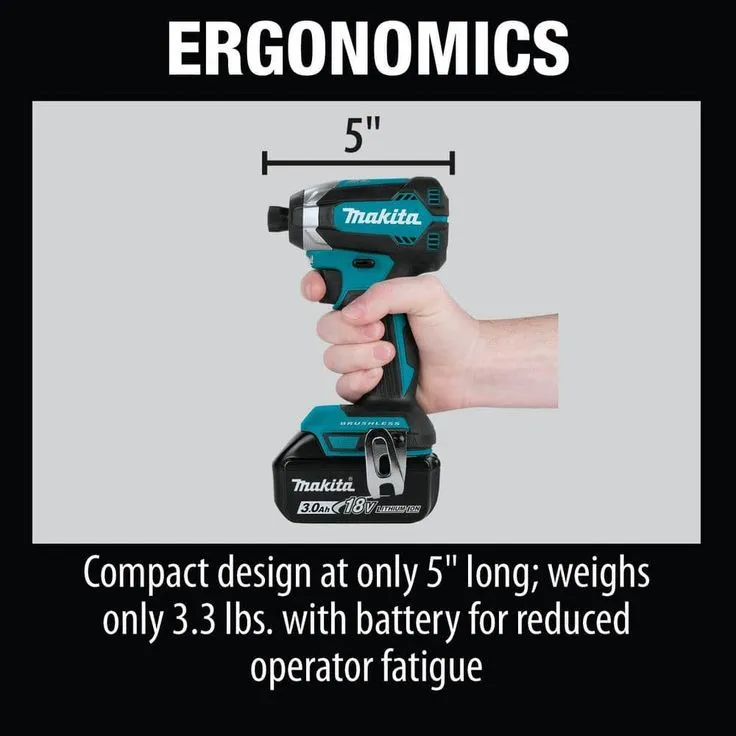 Makita 18-Volt LXT Lithium-ion Brushless Cordless 2-Piece Combo Kit 3.0Ah Driver-Drill/ Impact Driver, photo 7 of 8