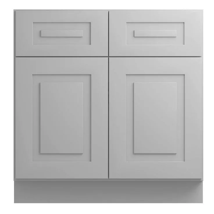 Home Decorators Collection Grayson 33 in. W x 24 in. D x 34.5 in. H Assembled Plywood Base Kitchen Cabinet in Pearl Gray with 2ROT Soft Close, photo 3 of 9