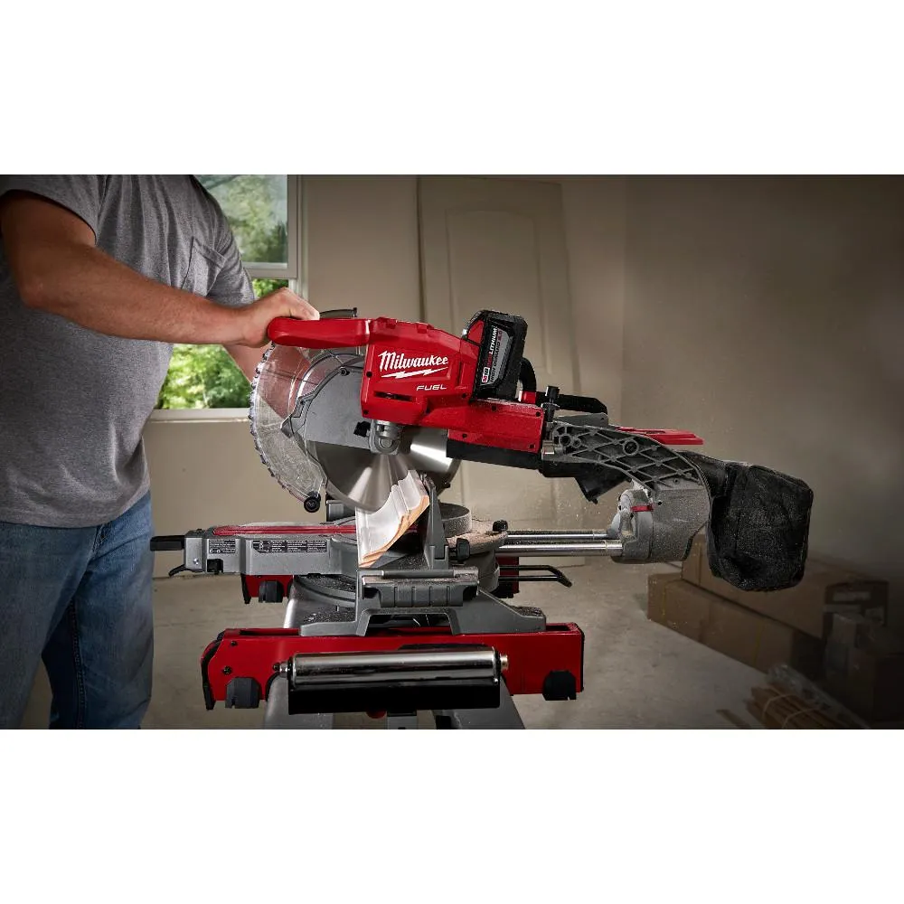 M18 FUEL 18-Volt Lithium-Ion Brushless Cordless 10 in. Dual Bevel Sliding Compound Miter Saw Kit W/(1) 9.0Ah Battery, photo 5 of 13