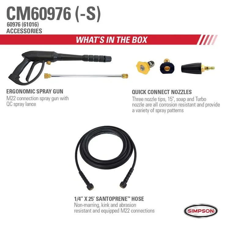 Simpson Clean Machine by SIMPSON CM61016 2300 PSI at 1.2 GPM Cold Water Residential Electric Pressure Washer, photo 5 of 9