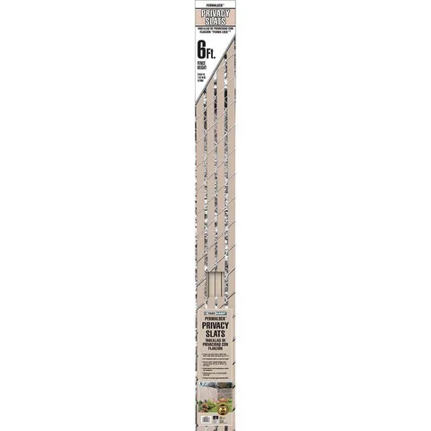 6 ft high · 10 ft wide Beige Perma-Lock Double Wall Vinyl Fence Privacy Slat