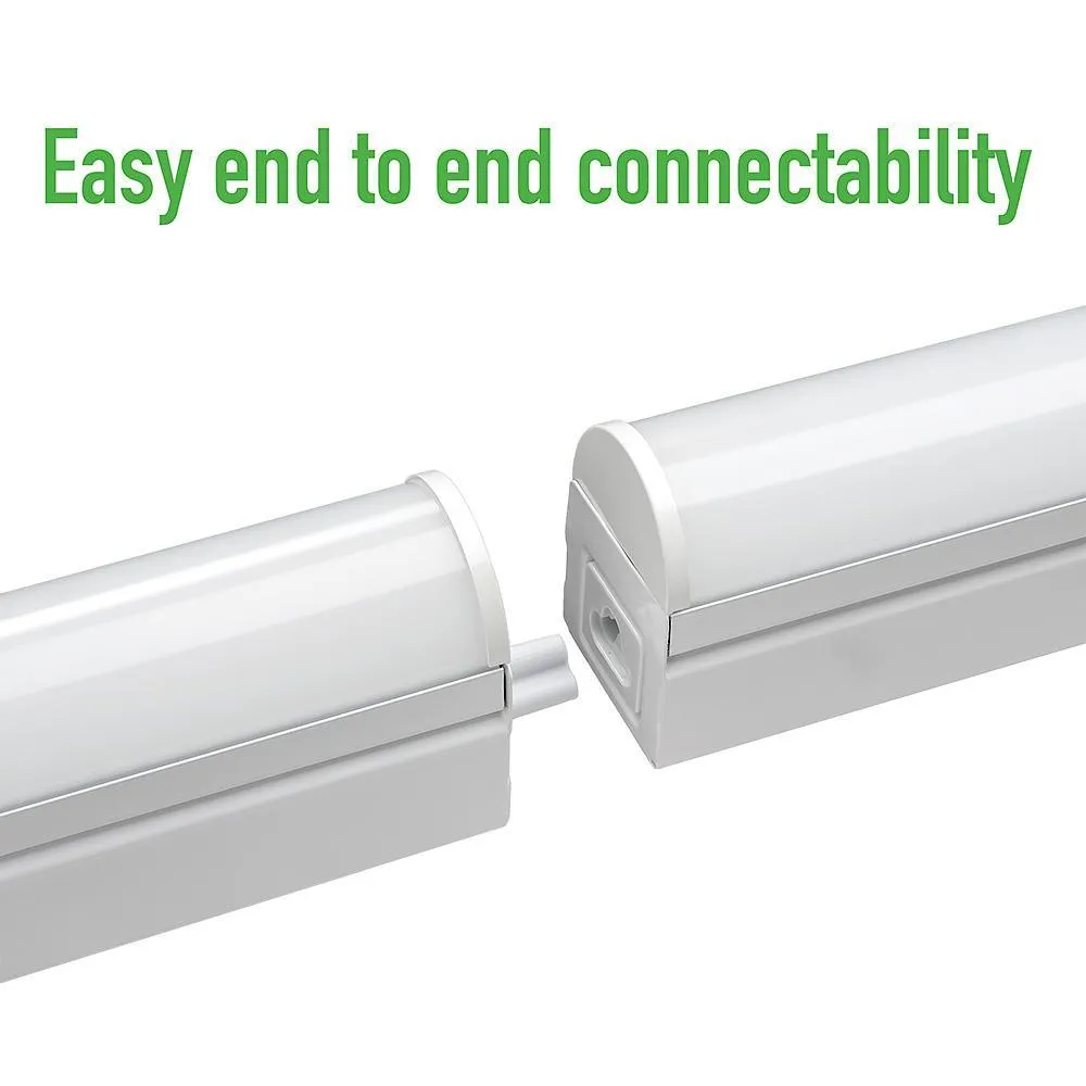 4 ft. 64-Watt Equivalent Integrated LED White Strip Light Fixture 4000K Bright White 1800 Lumens Plug-in or Direct Wire, photo 5 of 7