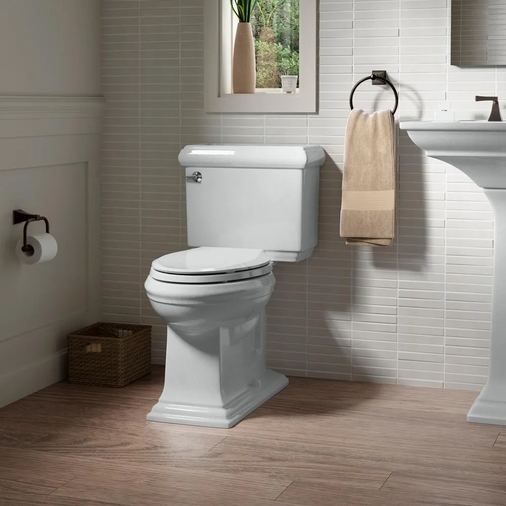 Memoirs Classic 2-piece 1.28 GPF Single Flush Elongated Toilet with AquaPiston Flush Technology in Ice Grey, photo 6 of 13