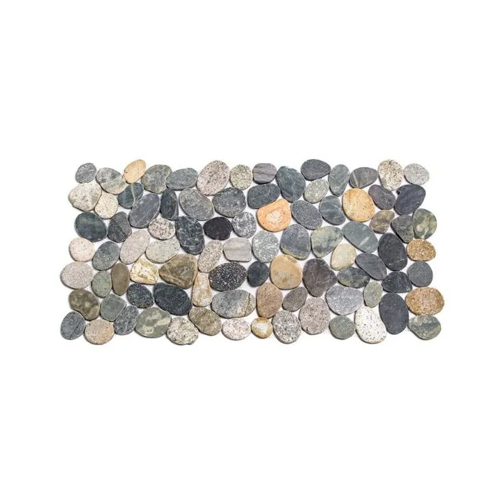 Cruz Bay Sliced Pebble Tile River Grey 11-1/2 in. x 11-1/2 in. x 9.5 mm Mesh-Mounted Mosaic Tile (10.12 sq. ft. / case), photo 8 of 11