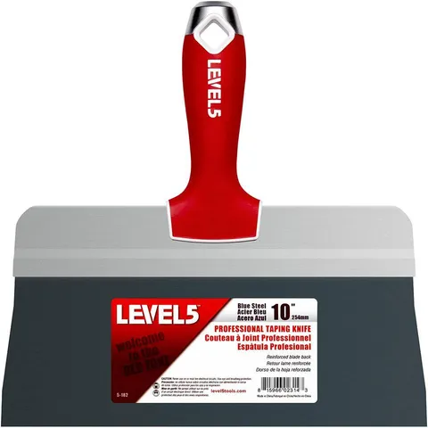 10 in. Blue Steel Big Back Taping Knife with Soft Grip Handle