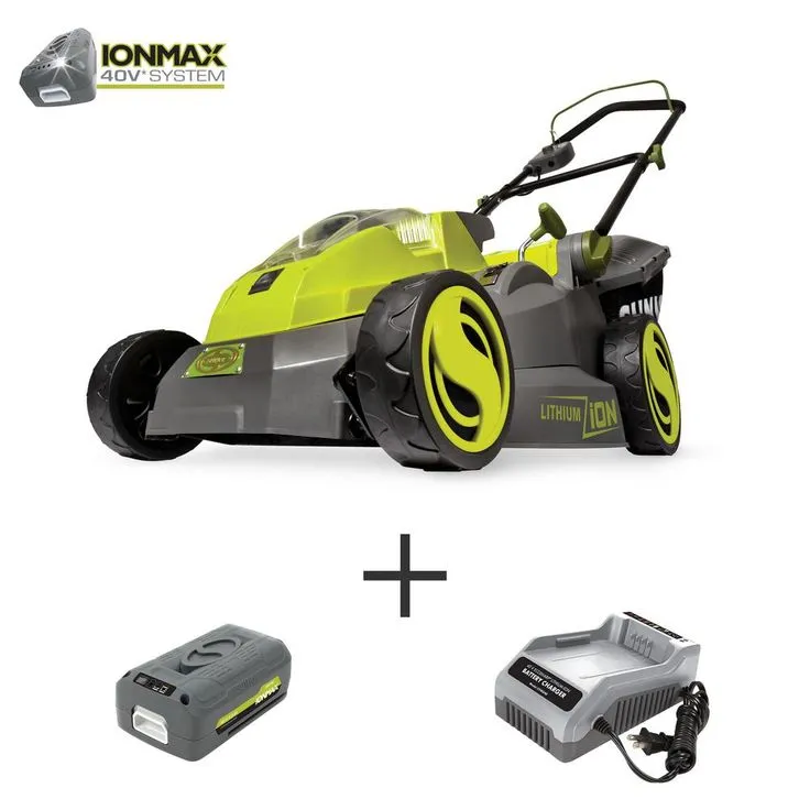 Sun Joe 16 in. 40-Volt Cordless Battery Walk Behind Push Mower Kit with 4.0 Ah Battery + Charger, photo 7 of 10