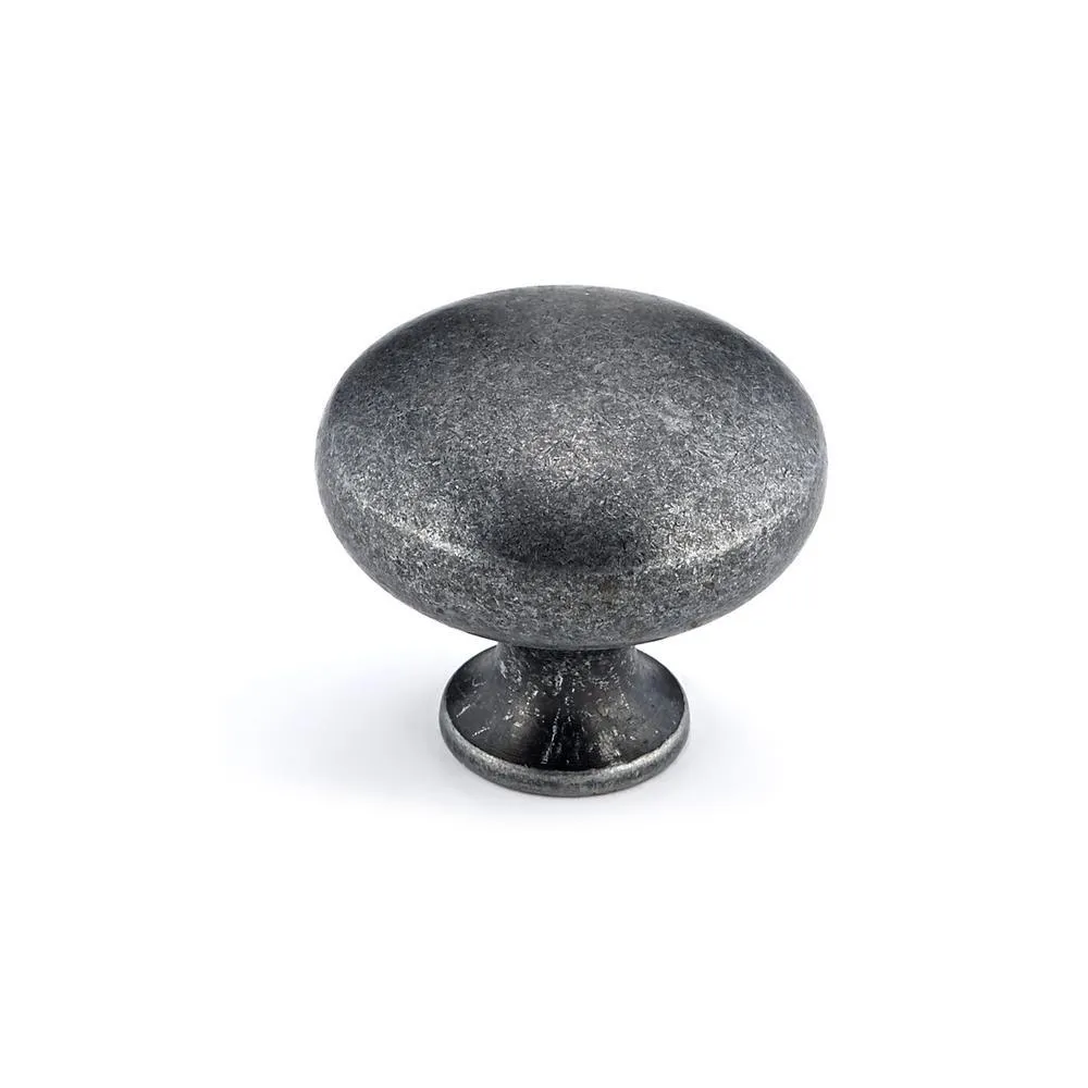 1-1/4 in. (32 mm) Brushed Nickel Contemporary Metal Cabinet Knob, photo 7 of 8