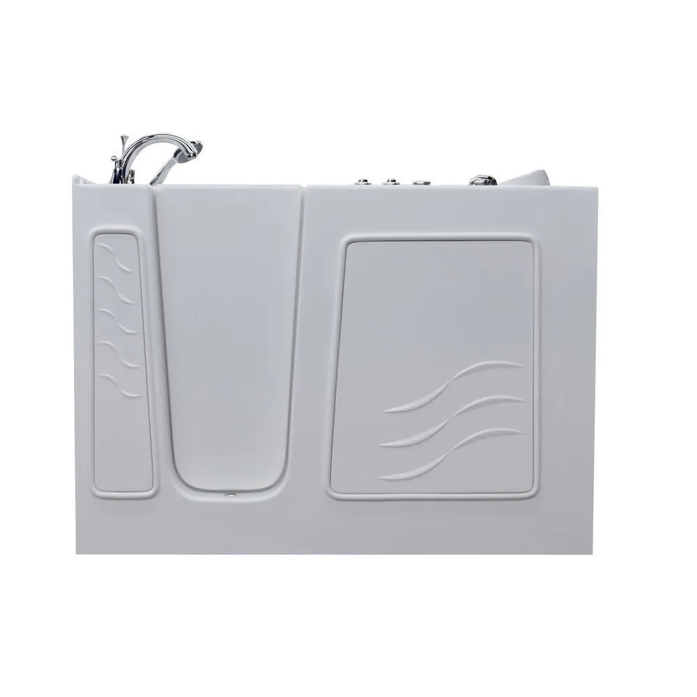 Universal Tubs 52.8 in. Walk-In Whirlpool Bathtub in White with 1.28 GPF Single Flush Toilet, photo 5 of 8