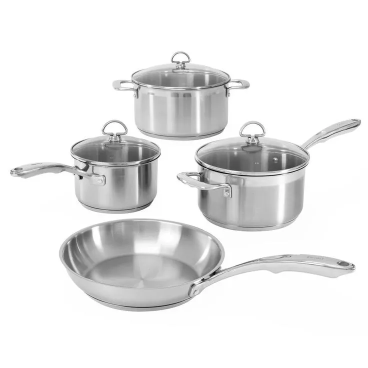 Induction 21 Steel 9-Piece Stainless Steel Cookware Set in Brushed Stainless Steel, photo 4 of 7