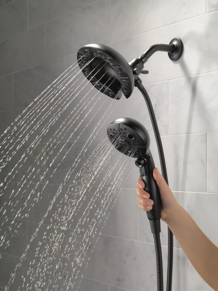 Delta Universal Showering Components Matte Black 5-Spray Dual Shower Head 1.75-GPM (6.6-LPM), photo 2 of 8