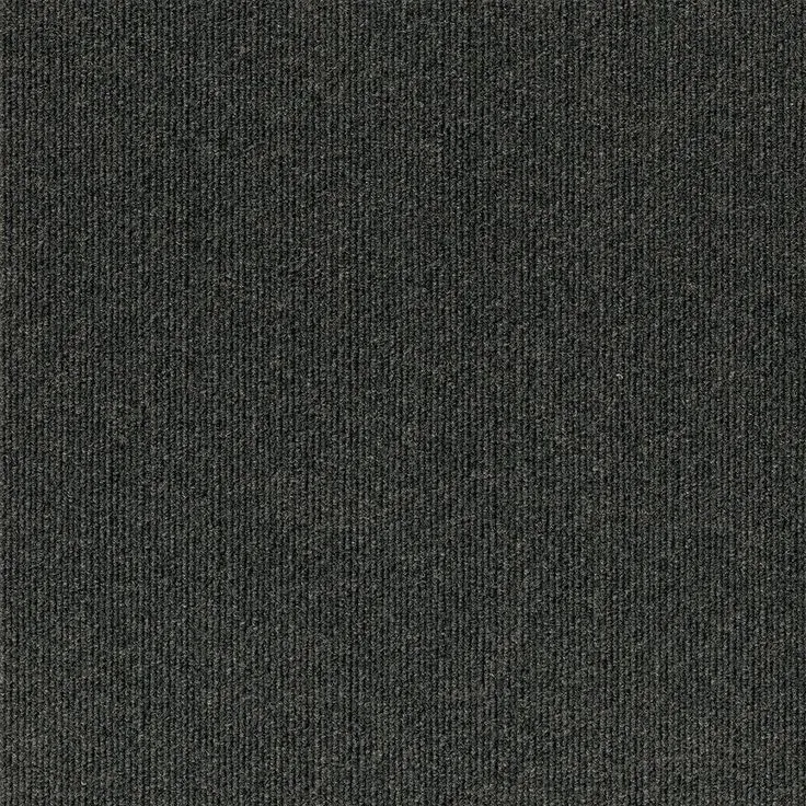 Foss Peel and Stick Ribbed Gunmetal 18 in. x 18 in. Residential Carpet Tile (16 Tiles/Case), photo 6 of 11