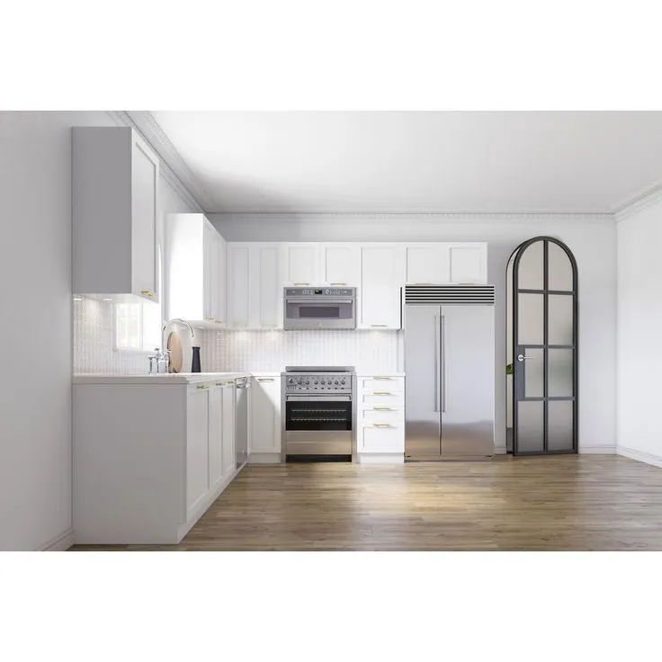 Threespine Ready to Assemble 36 in. x 12 in. x 30 in. Wall Stock Corner Kitchen Cabinet in Shaker White Wood, photo 6 of 9