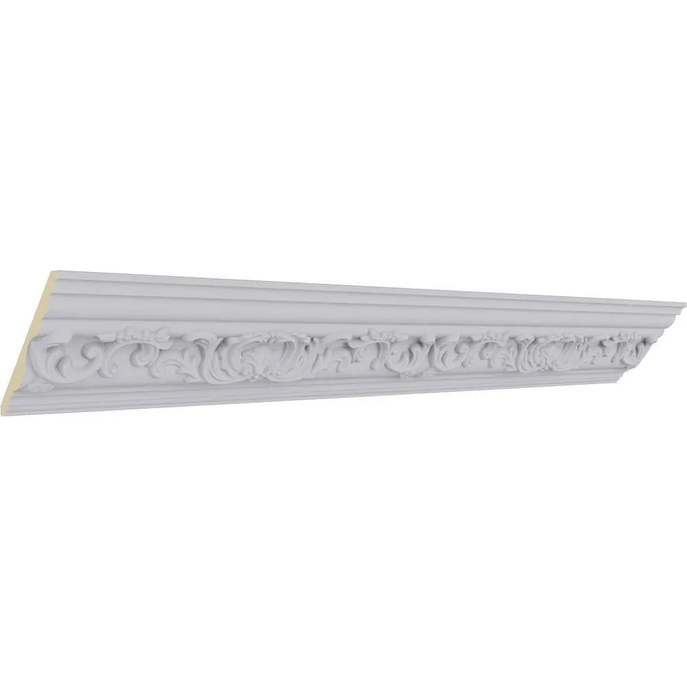 Ekena Millwork 4-5/8 in. x 4-1/2 in. x 94-1/2 in. Polyurethane Emery Crown Moulding, photo 3 of 14