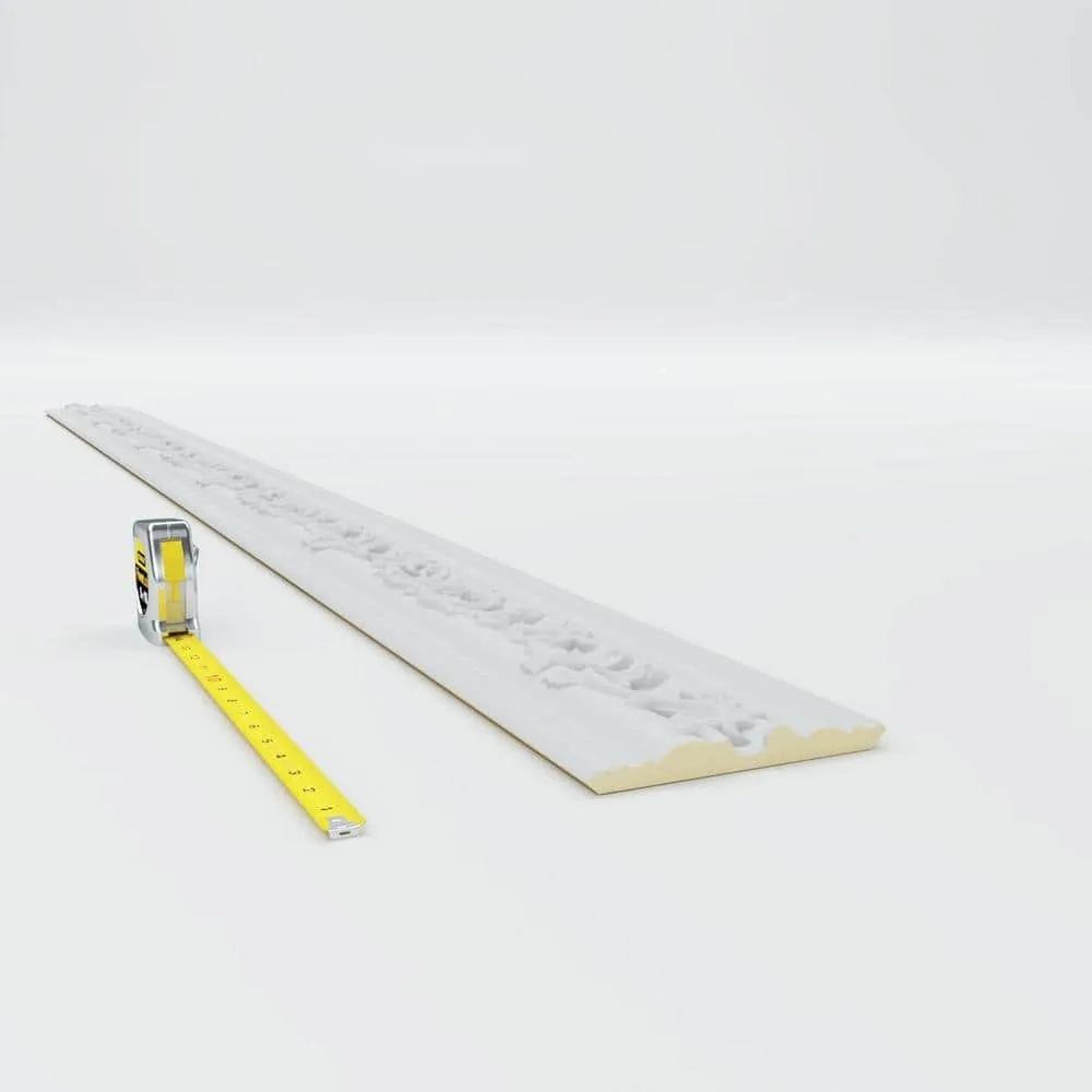 Ekena Millwork 4-5/8 in. x 4-1/2 in. x 94-1/2 in. Polyurethane Emery Crown Moulding, photo 6 of 14