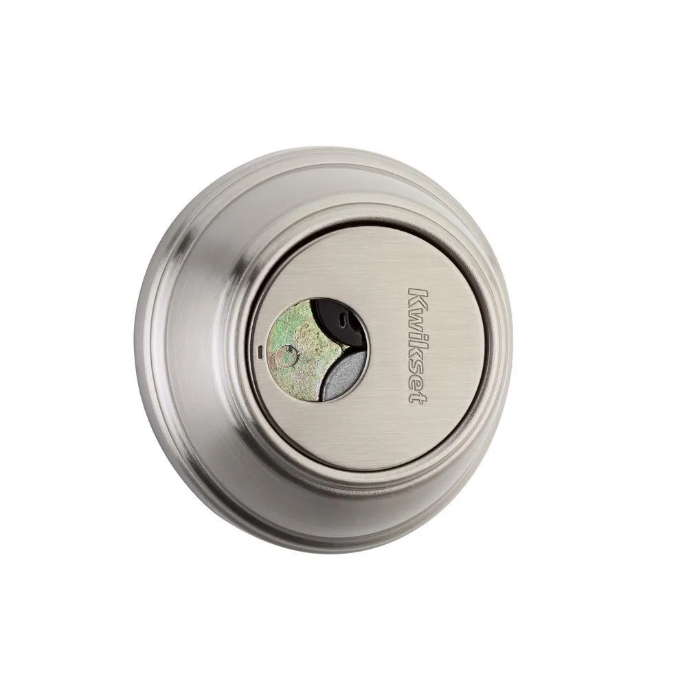 Kwikset 816 Series Satin Nickel Single Cylinder Key Control Deadbolt featuring SmartKey Security, photo 8 of 14