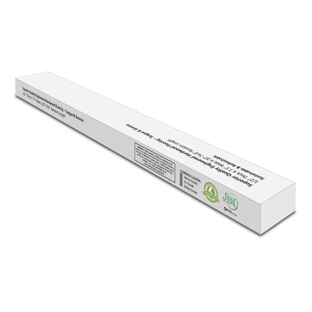 ASPEN FLOORING Farrow Hickory 1/2 in. T x 7.5 in. W Water Resistant Wire Brushed Engineered Hardwood Flooring (31.09 sqft/case), photo 10 of 14