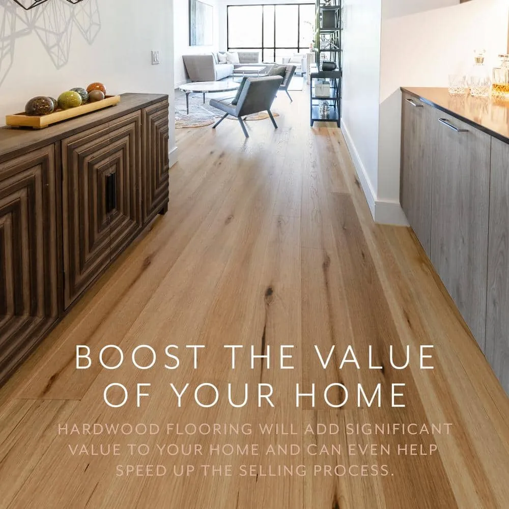 ASPEN FLOORING Farrow Hickory 1/2 in. T x 7.5 in. W Water Resistant Wire Brushed Engineered Hardwood Flooring (31.09 sqft/case), photo 6 of 14