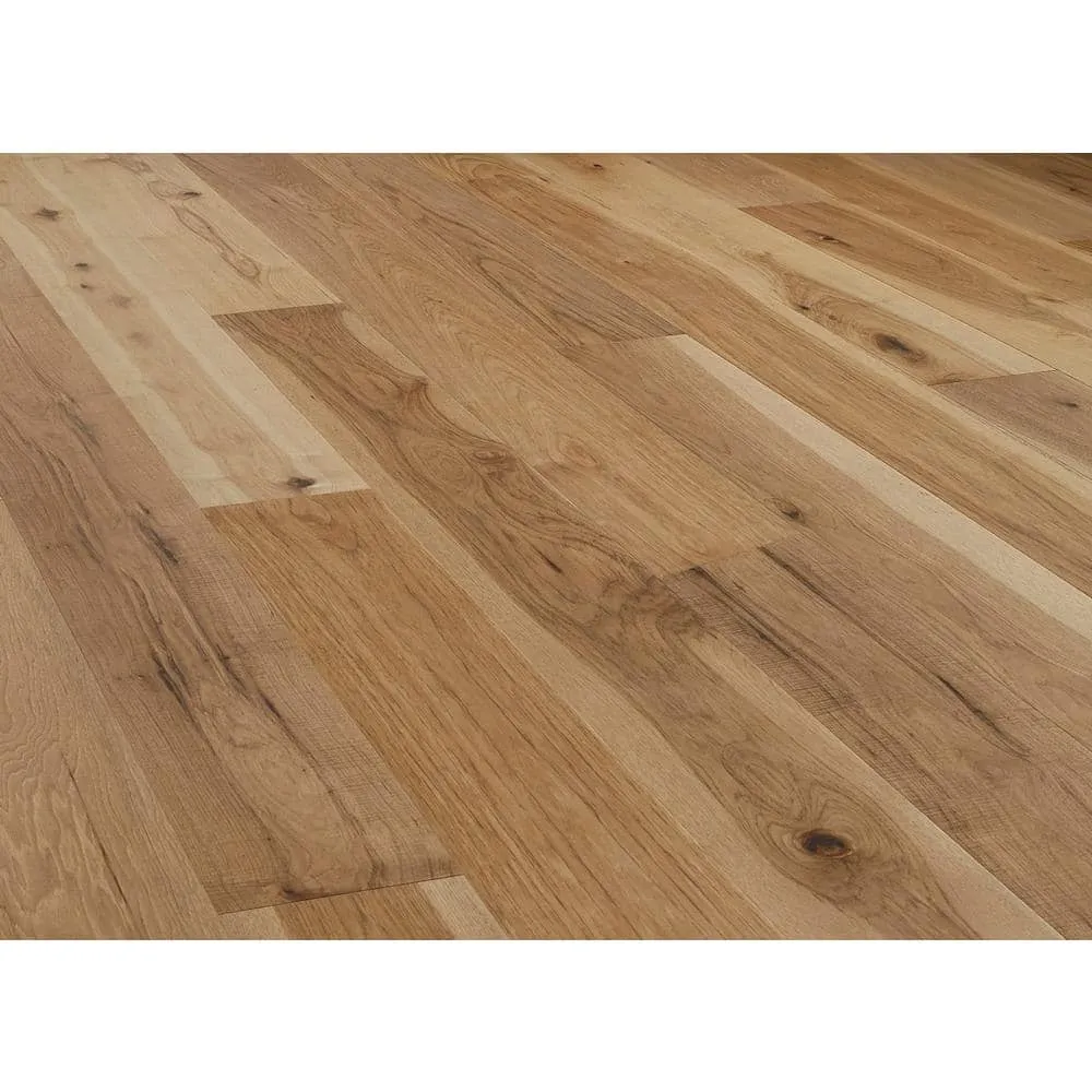 ASPEN FLOORING Farrow Hickory 1/2 in. T x 7.5 in. W Water Resistant Wire Brushed Engineered Hardwood Flooring (31.09 sqft/case), photo 13 of 14