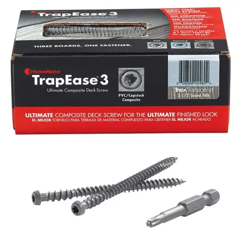 TrapEase 3 Deck Screws - Pebble