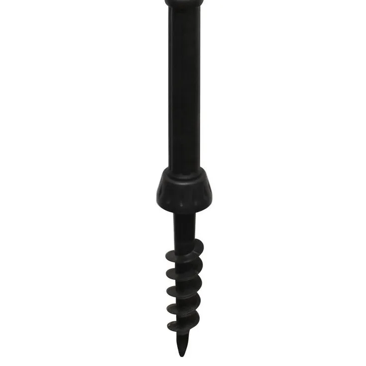 Gama Sonic Baytown II Bulb Black Resin Solar Warm-White Outdoor Integrated LED Post Light and Lamp Post with EZ-Anchor Base, photo 6 of 8