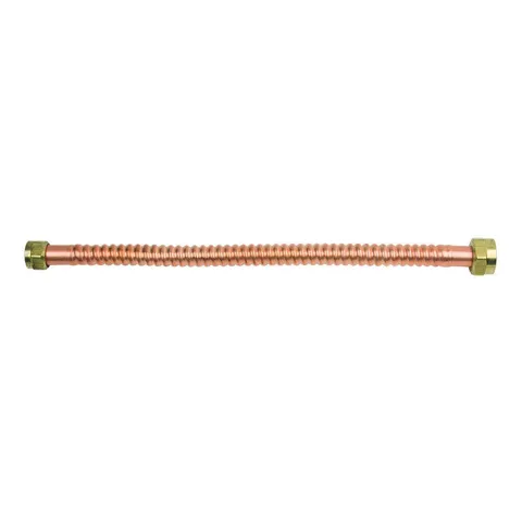1 in. FIP x 3/4 in. FIP x 18 in. Copper Water Heater Connector