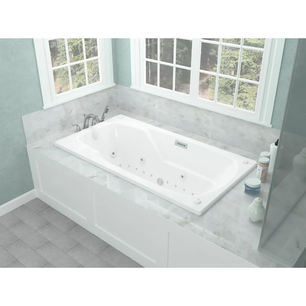 Universal Tubs Coral Diamond Series 5 ft. Left Drain Rectangular Drop-in Whirlpool and Air Bath Tub in White (32 x 59 in.), photo 10 of 20