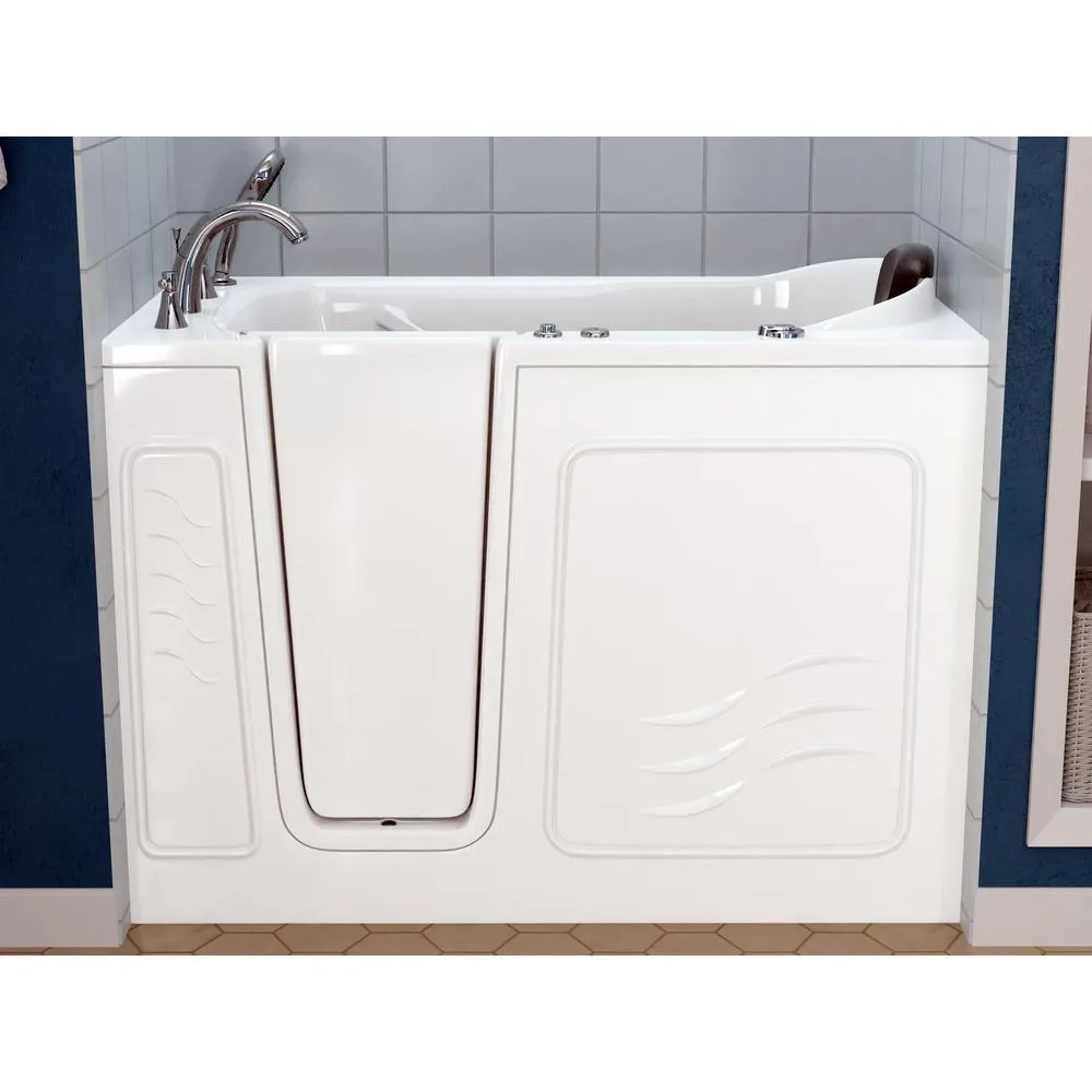 Universal Tubs Safe Premier 52.3 in. x 60 in. x 30 in. Left Drain Walk-In Whirlpool Bathtub in White, photo 6 of 17
