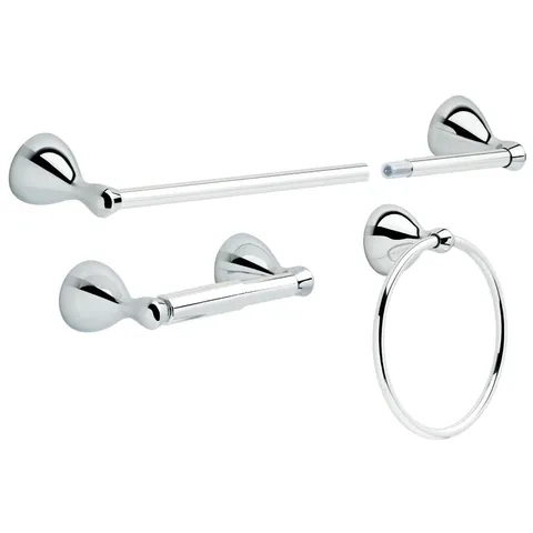3-Piece Foundations Polished Chrome Decorative Bathroom Hardware Set