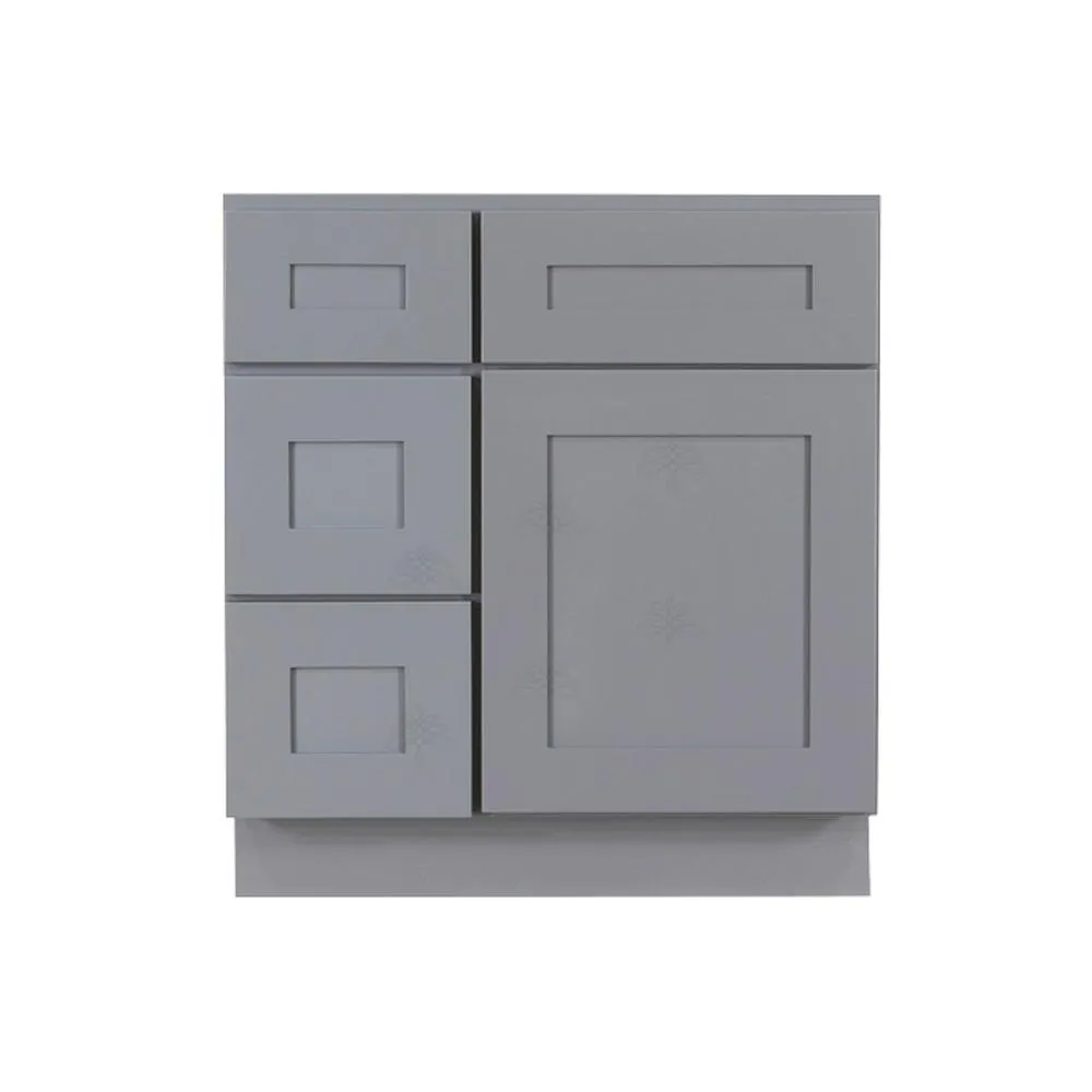 LIFEART CABINETRY Lancaster Shaker Assembled 30 in. W x 21 in. D x 32.5 in. H Bath Vanity Sink Base Cabinet with 2 Left Drawers in White, photo 7 of 7