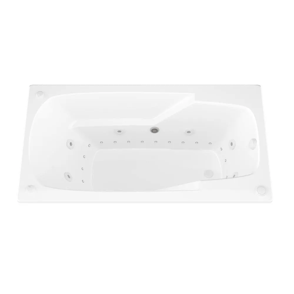 Universal Tubs Coral Diamond Series 5 ft. Left Drain Rectangular Drop-in Whirlpool and Air Bath Tub in White (32 x 59 in.), photo 11 of 20