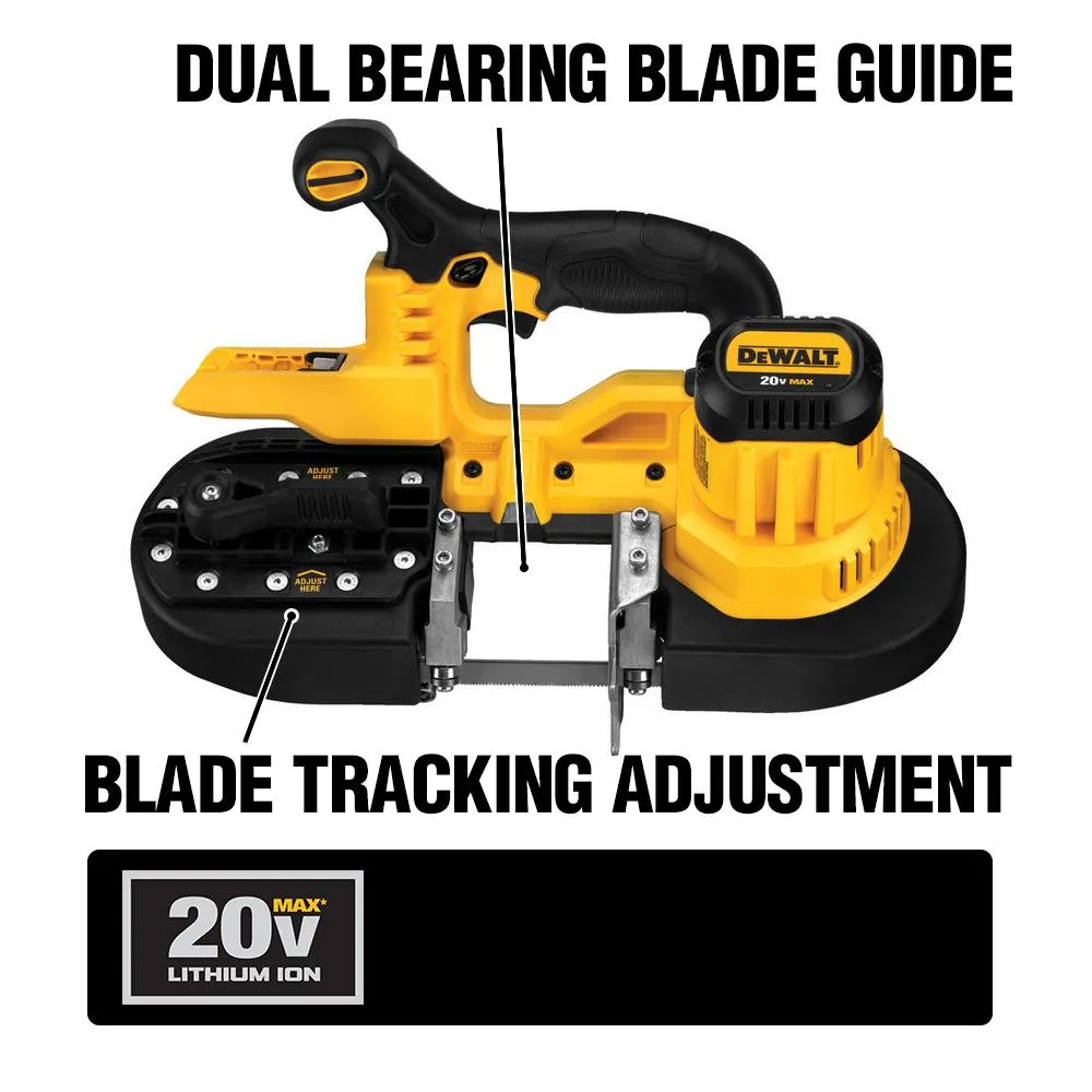 DEWALT 20-Volt MAX Lithium-Ion 32.875 in. Cordless Band Saw Kit with Bonus 20-Volt MAX Lithium-Ion Premium Battery Pack, photo 3 of 12