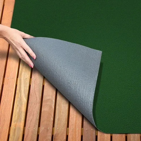 Indoor/Outdoor Carpet with Rubber Marine Backing - Green - Several Sizes Available - Carpet Flooring for Patio