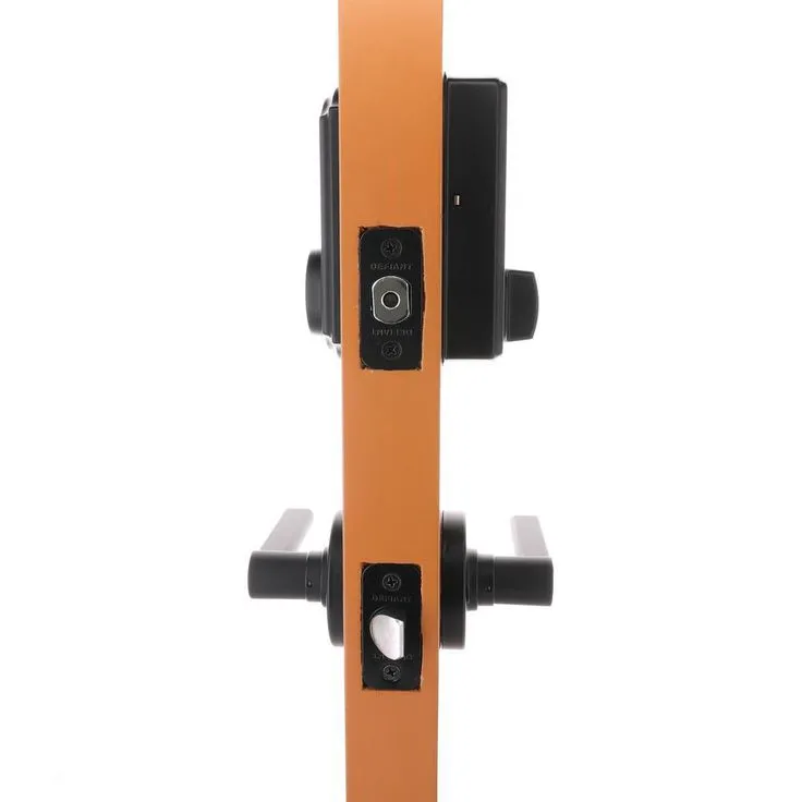 Defiant Castle Matte Black Touchpad Single Cylinder Deadbolt with Tonbridge Hall and Closet Door Lever Combo Pack, photo 8 of 9