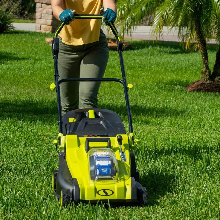 Sun Joe 17 in. 48-Volt iON+ Cordless Electric Walk Behind Push Lawn Mower Kit with 2 x 4.0 Ah Batteries Plus Charger, photo 4 of 8